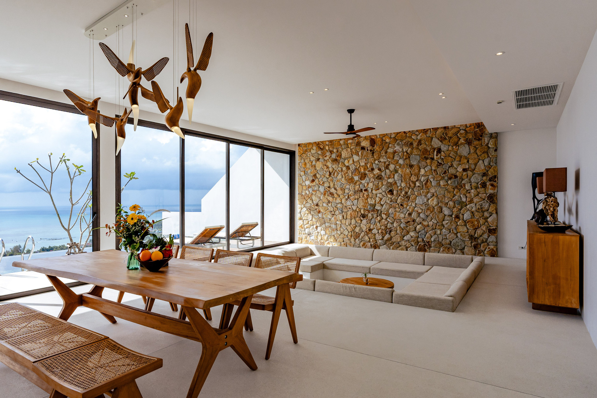 Living Room: An open and uncluttered living area that invites natural light, perfect for finding inner calm and clarity