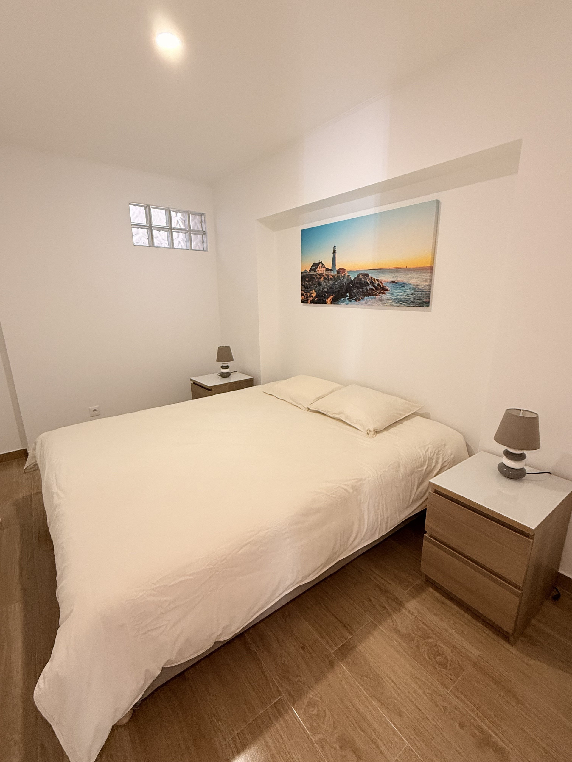 Cozy bedroom with double bed