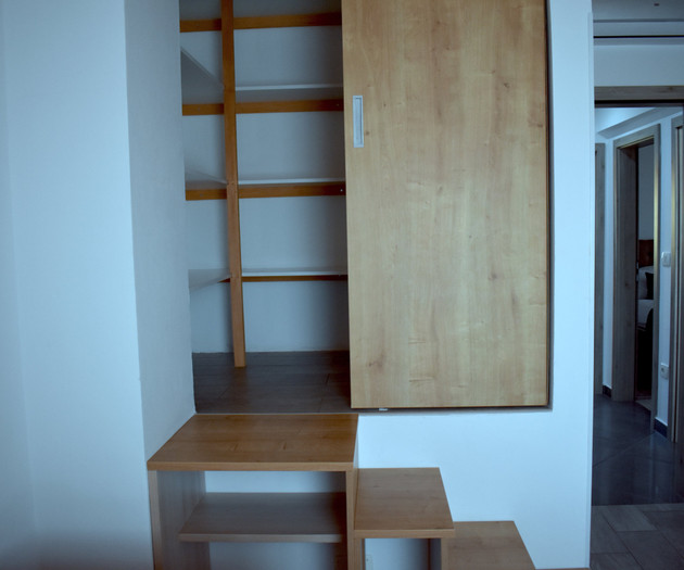 Bedroom closet storage space