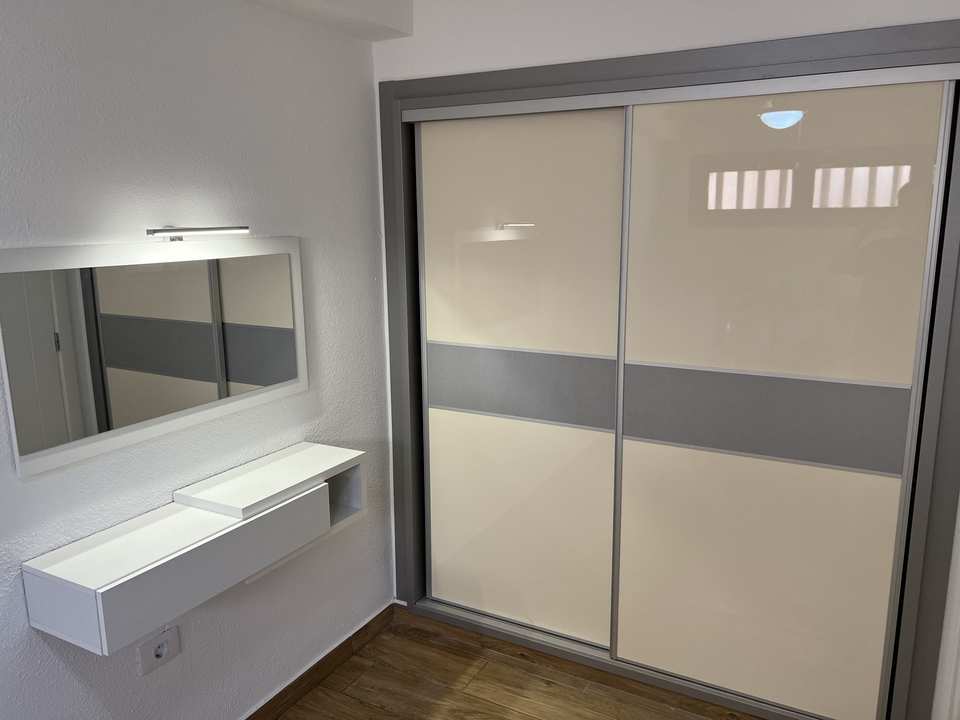 Bedroom wardrobe and vanity mirror