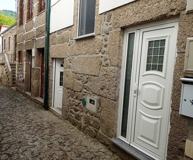 House in village close to river beach and ski