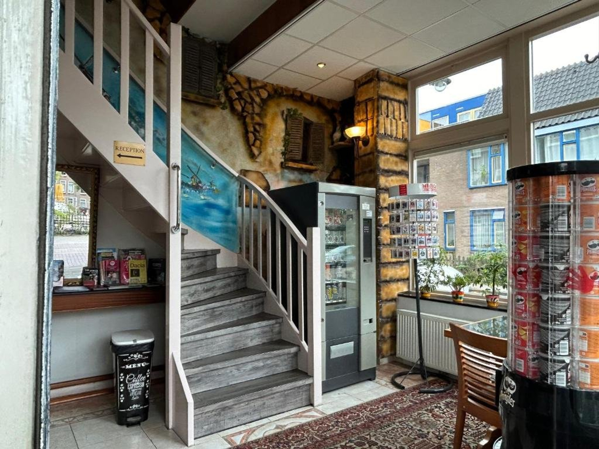 Staircase lobby with reception