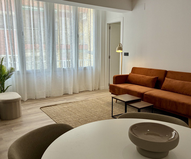 Living room with sofa and dining