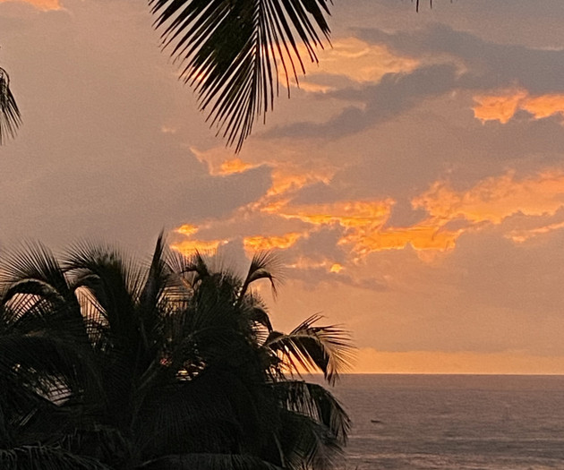 Sunset over the ocean