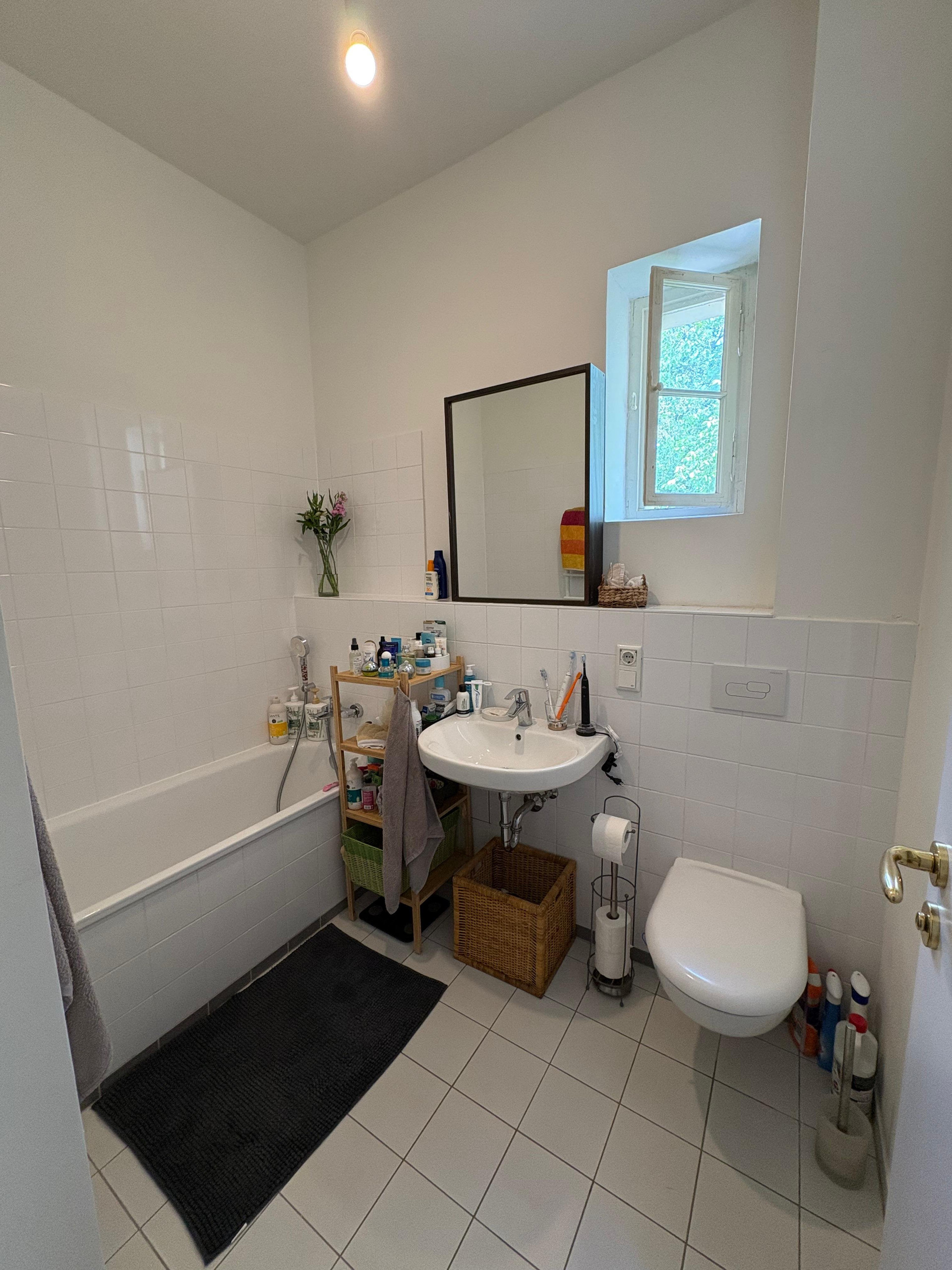 Bathroom with bathtub and toilet