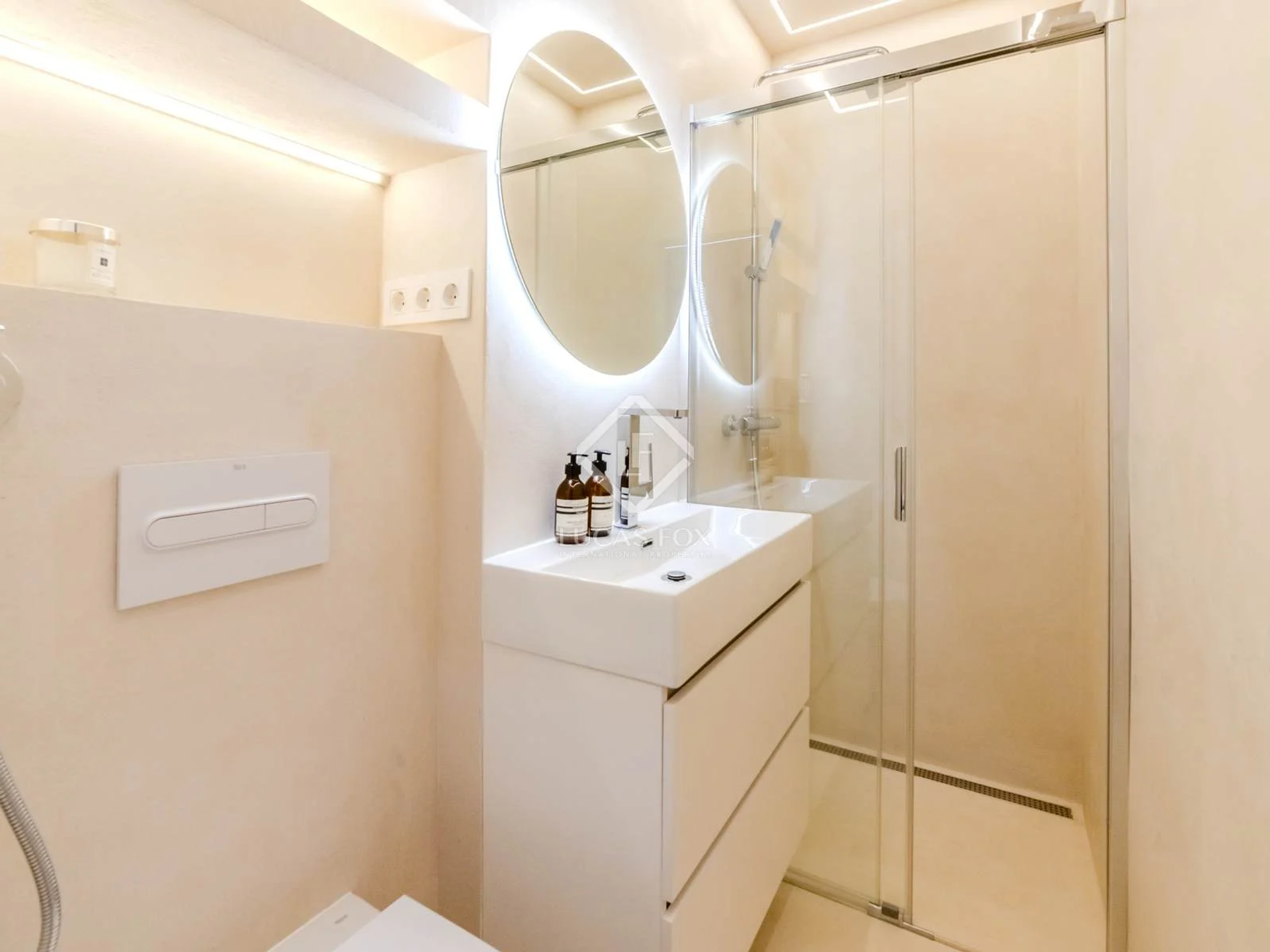 Modern bathroom with shower