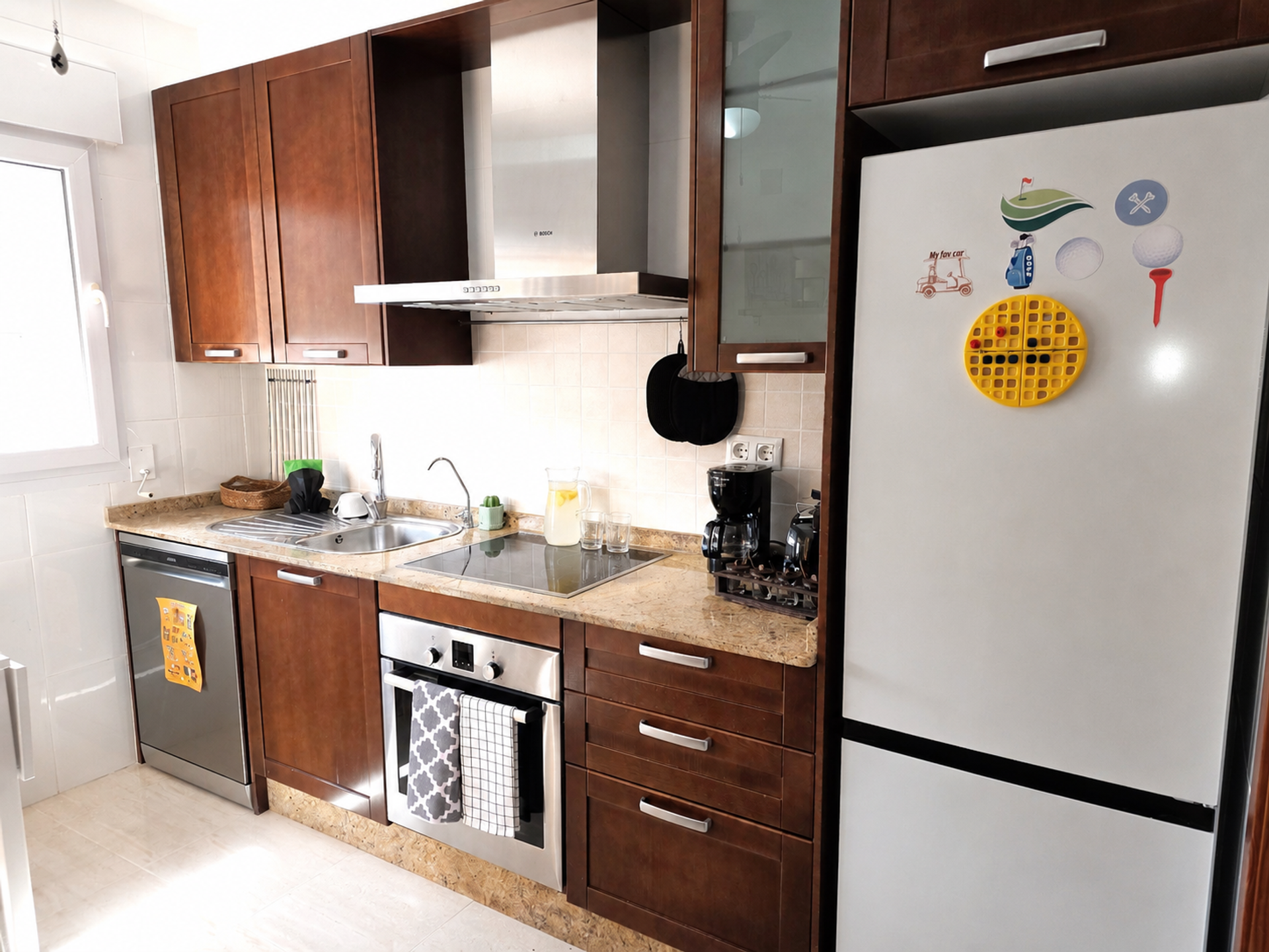 Modern kitchen with fridge