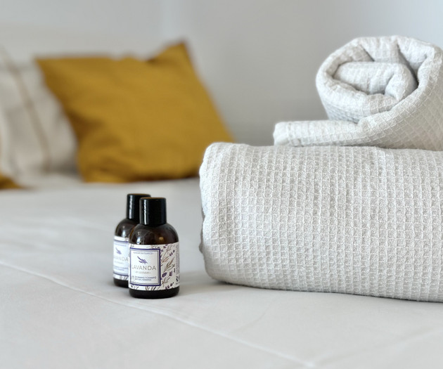 Bedroom bed amenities close-up