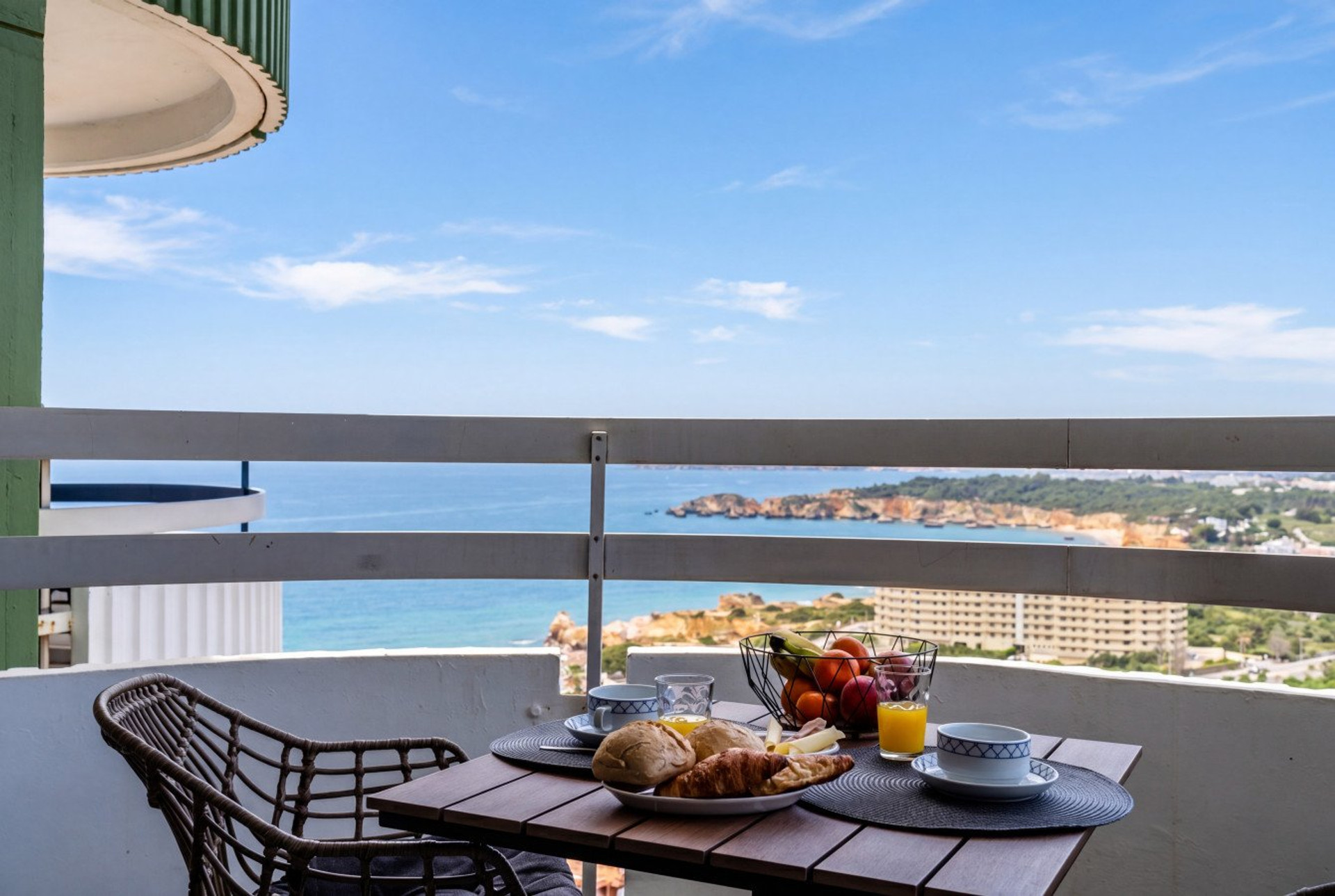 Balcony breakfast with sea view