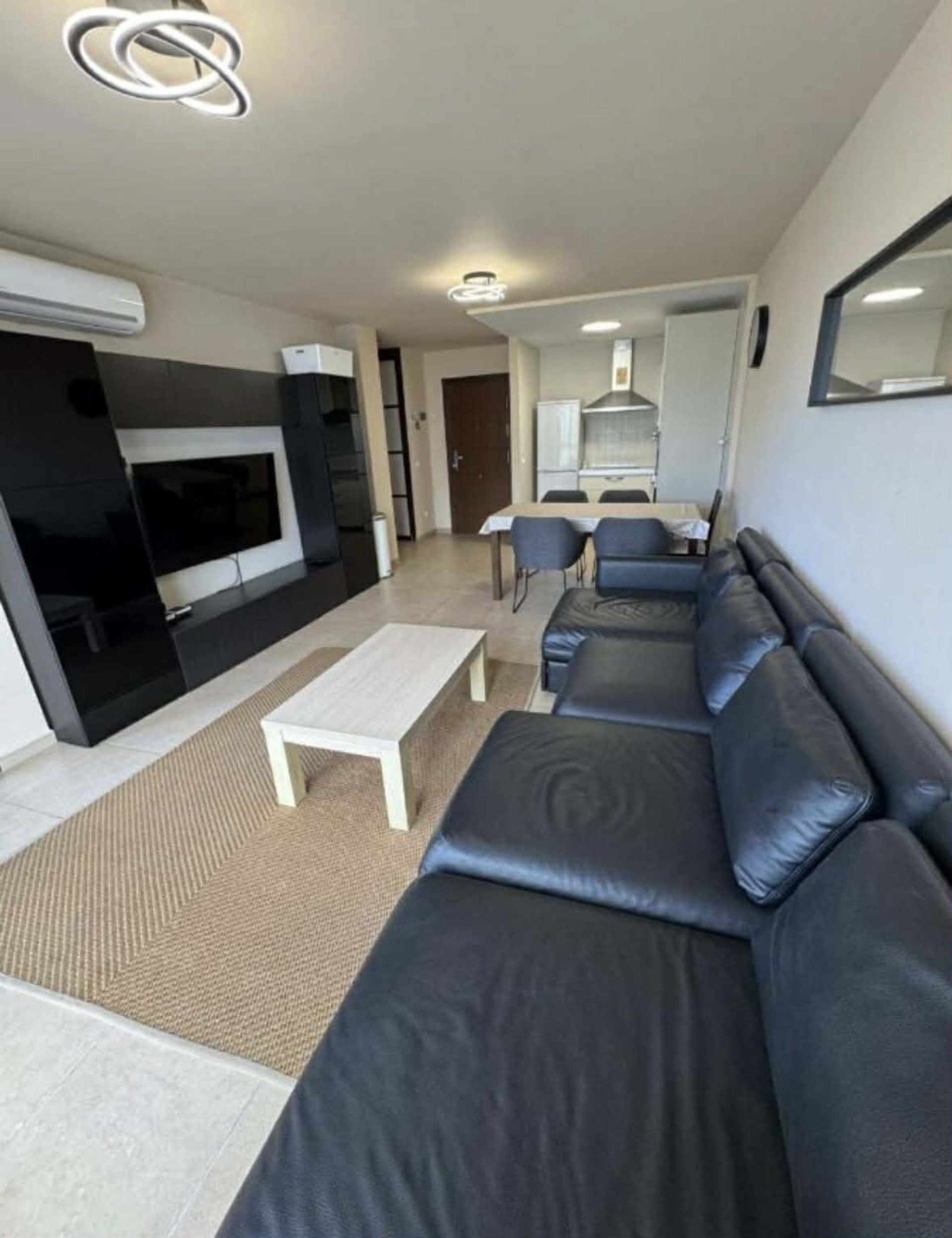 Living room with sofa and TV