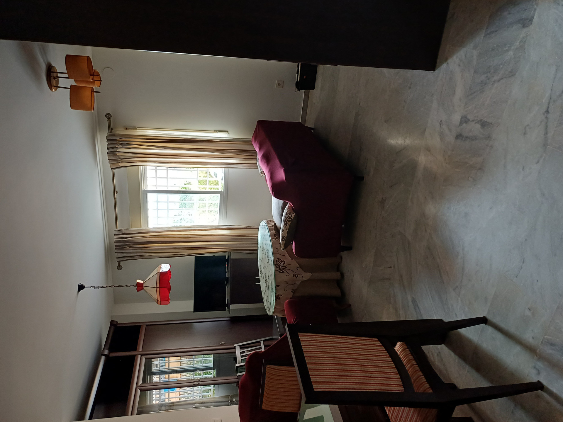 Living room with dining table and sofa
