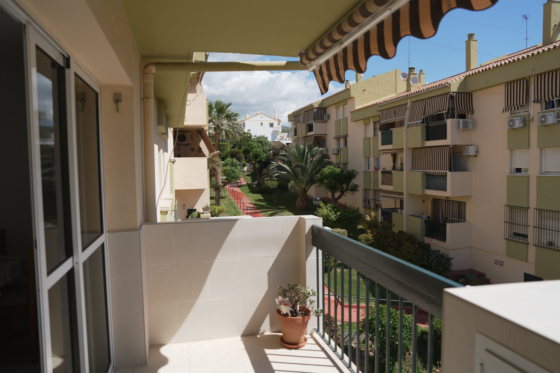 Balcony view of gardens