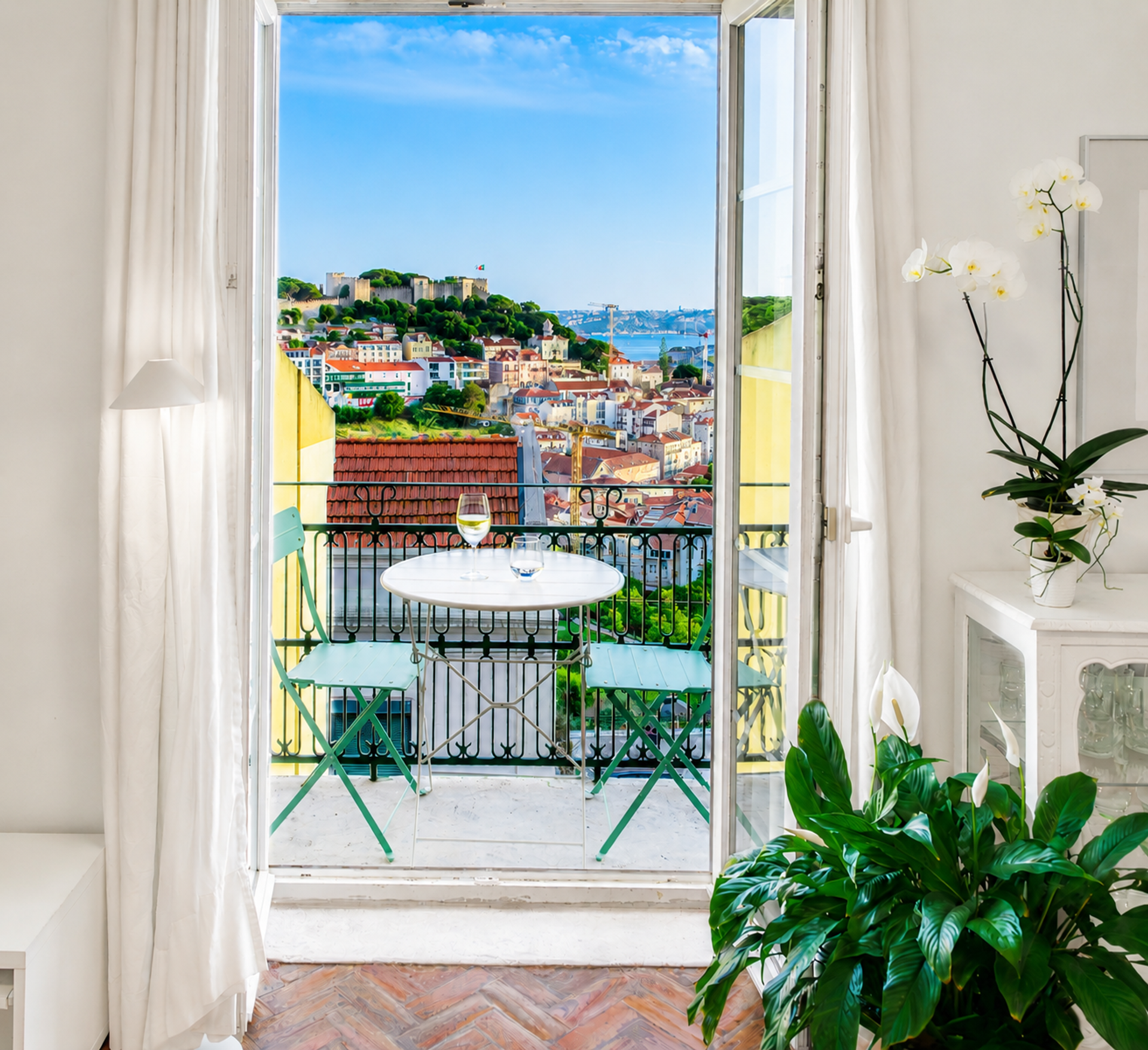 Balcony view of Lisbon castle