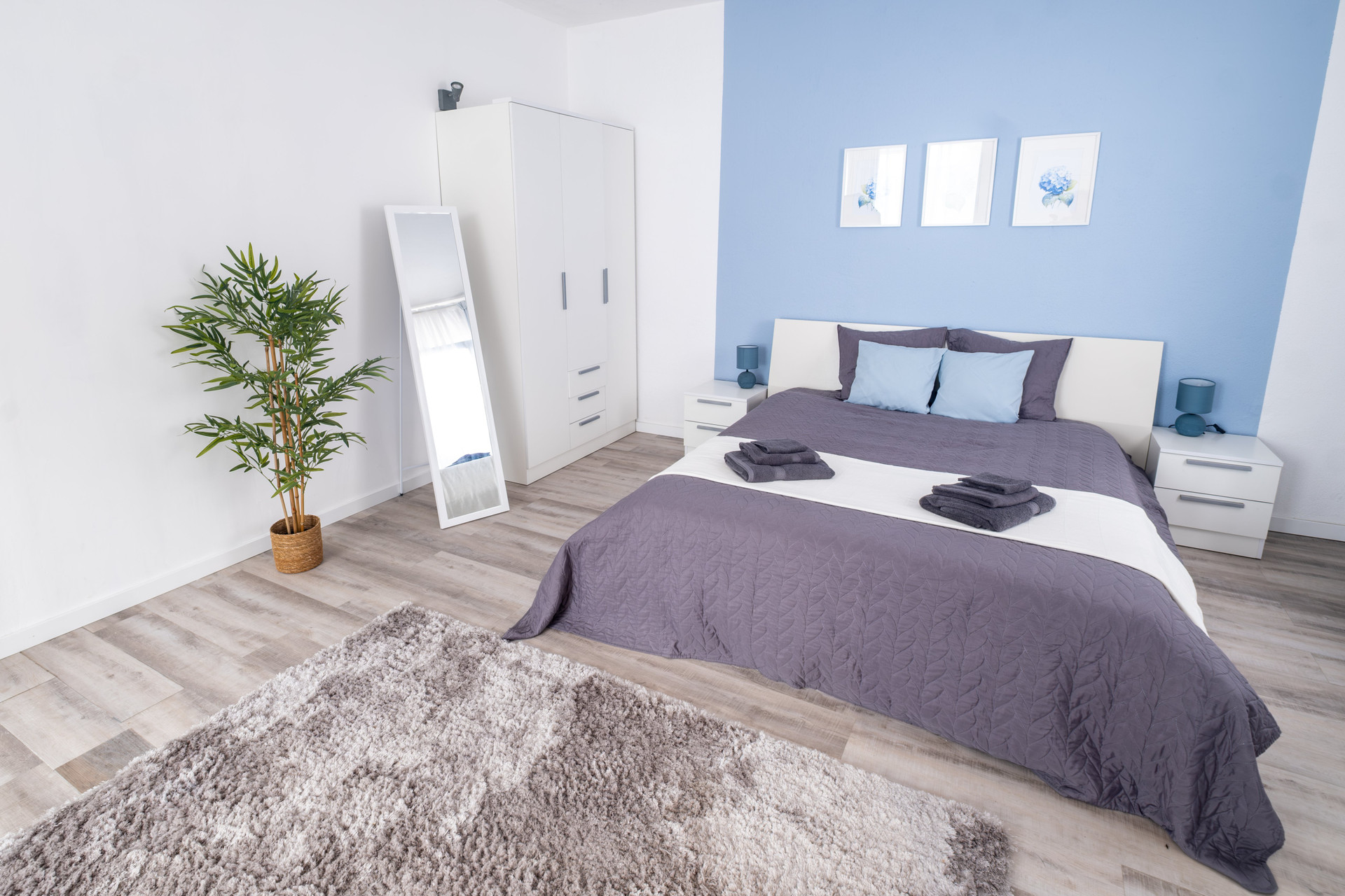Bedroom with king bed view