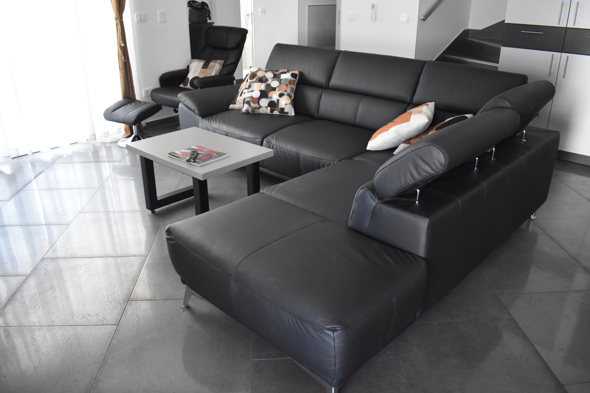 Spacious living room sectional sofa
