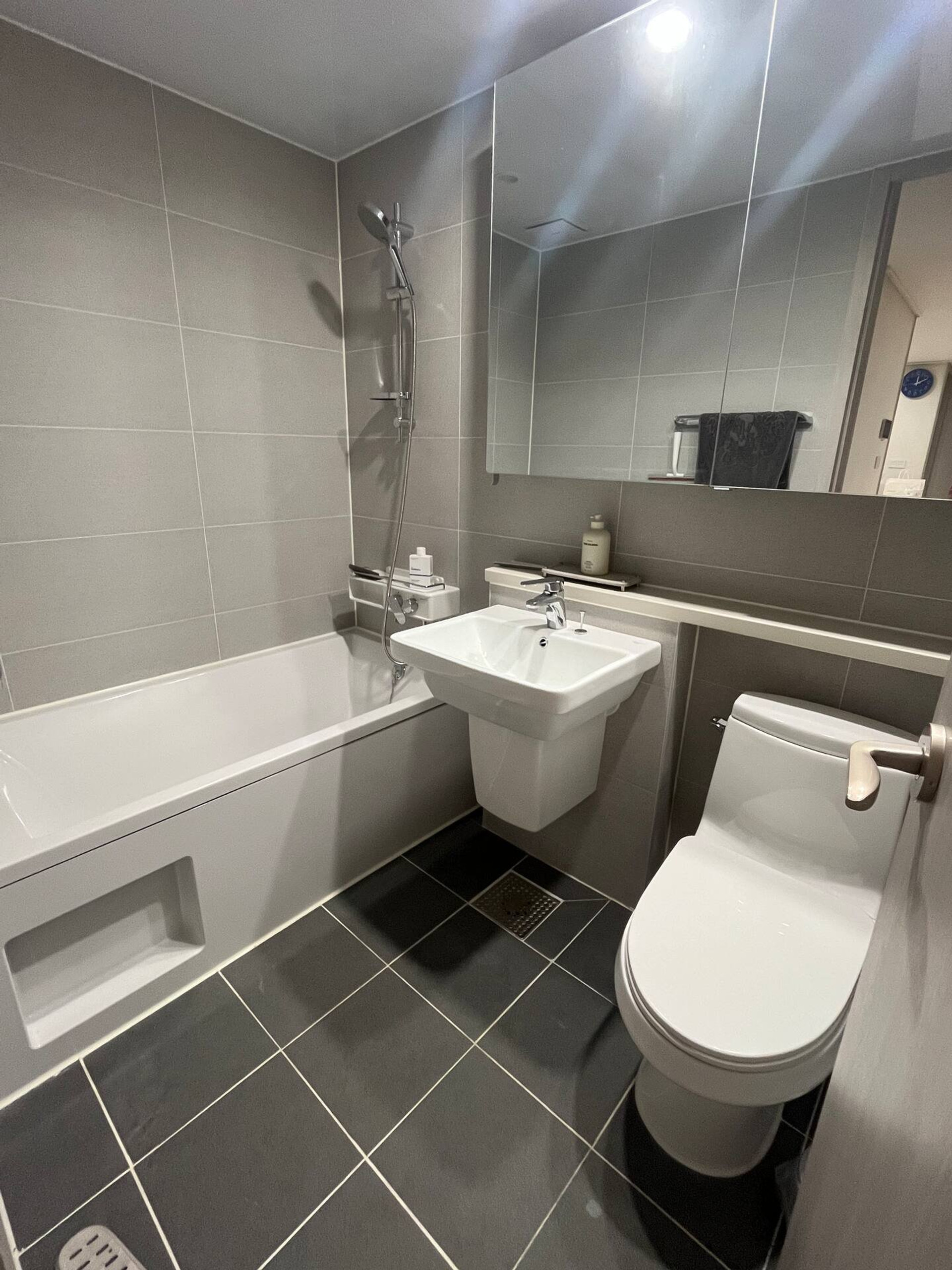 Bathroom with tub and sink