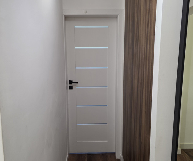 Wood paneled empty room