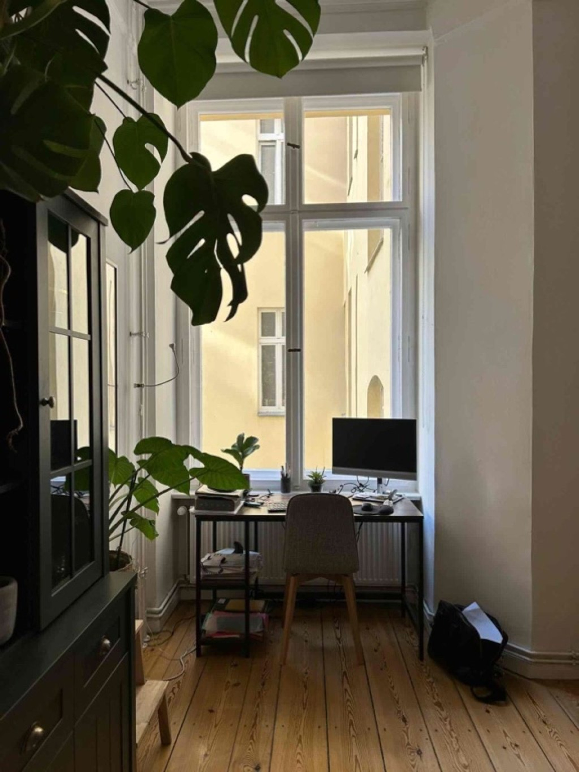office in dining room 