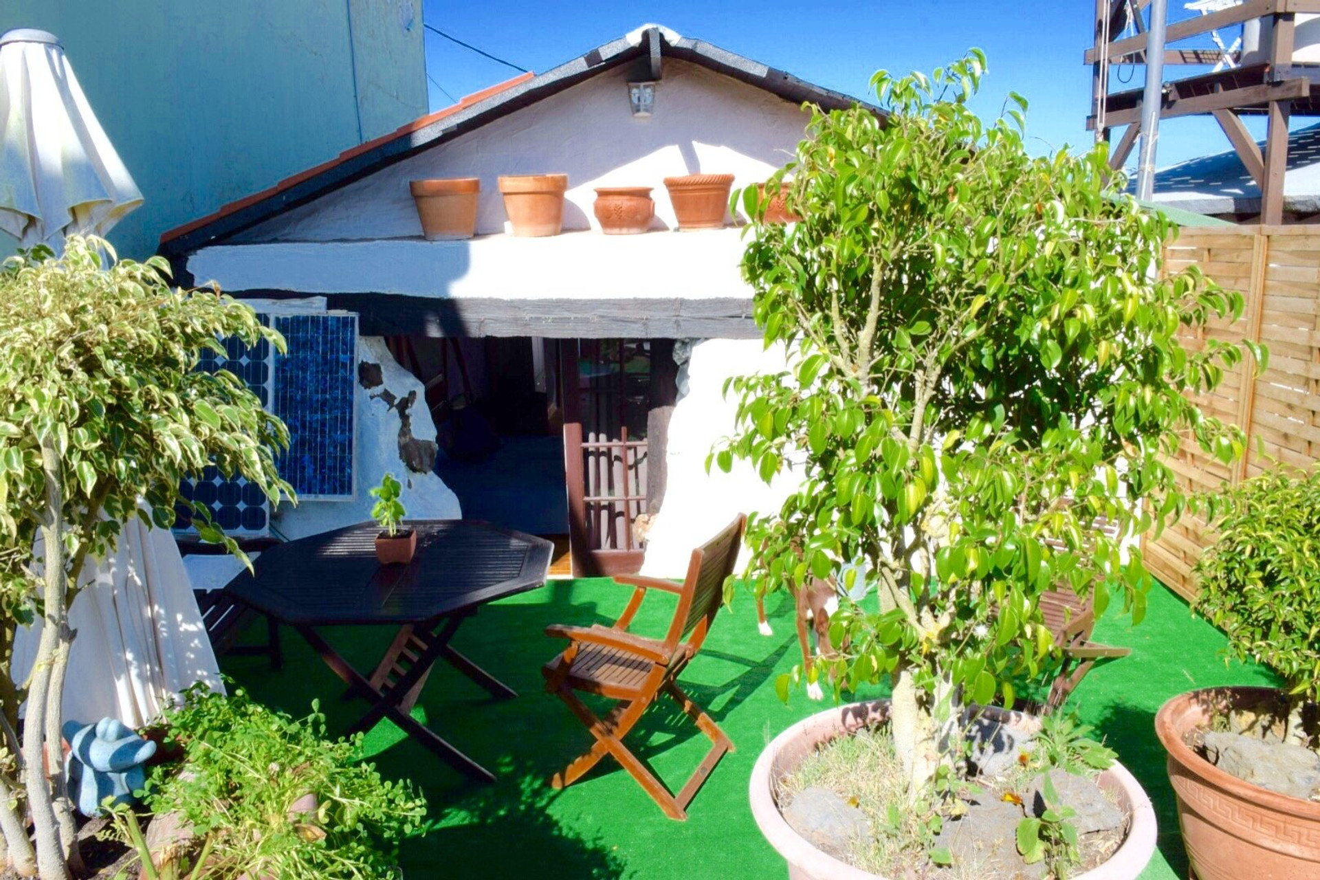 Outdoor terrace with garden seating