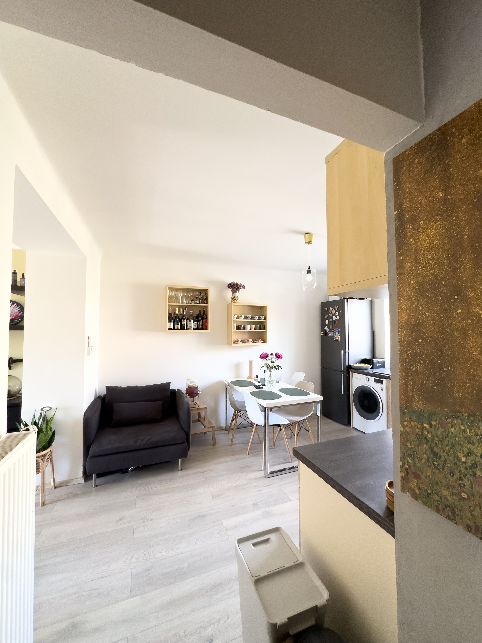 Open plan living dining kitchen
