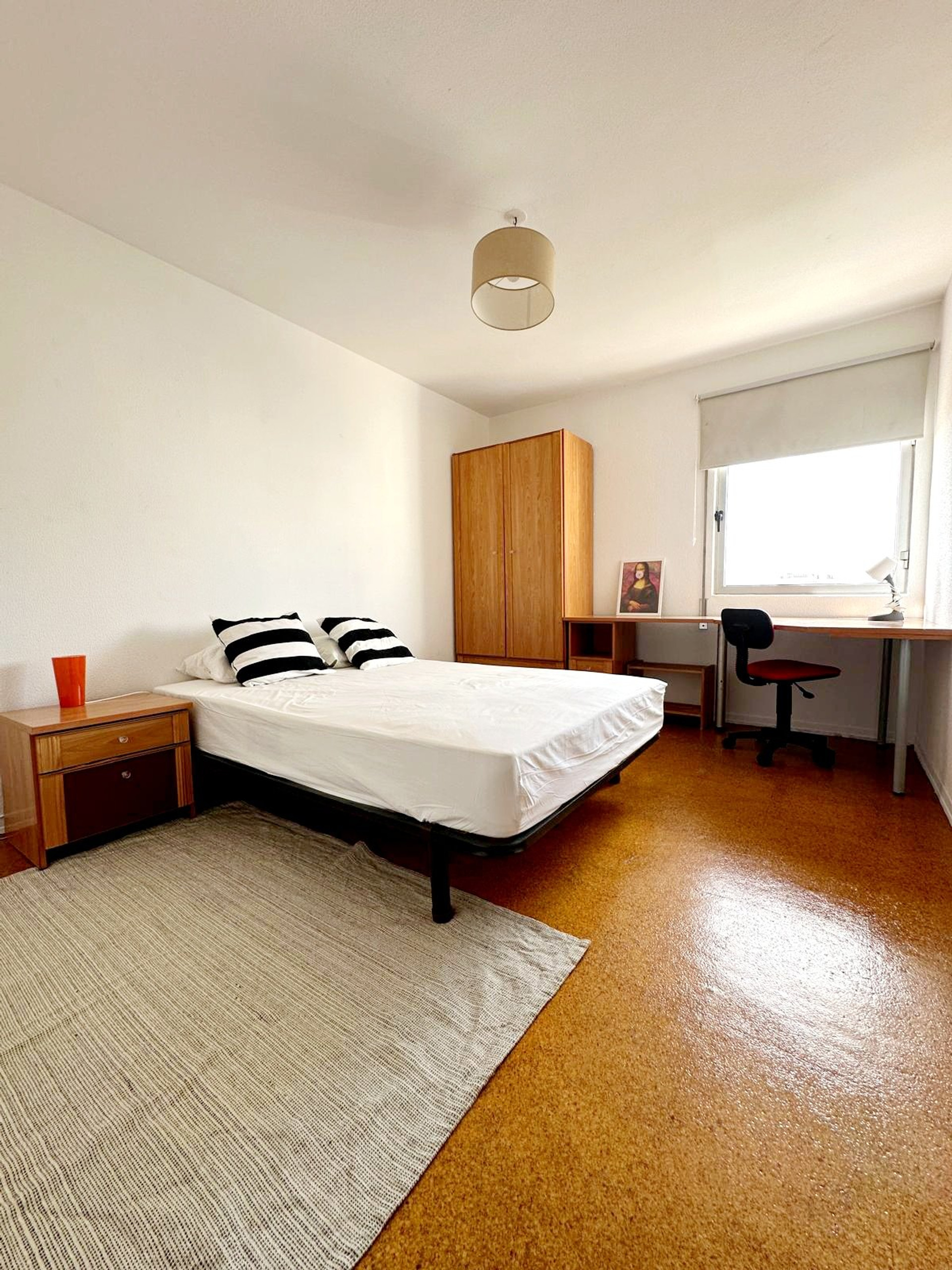 Spacious double bedroom with wardrobe