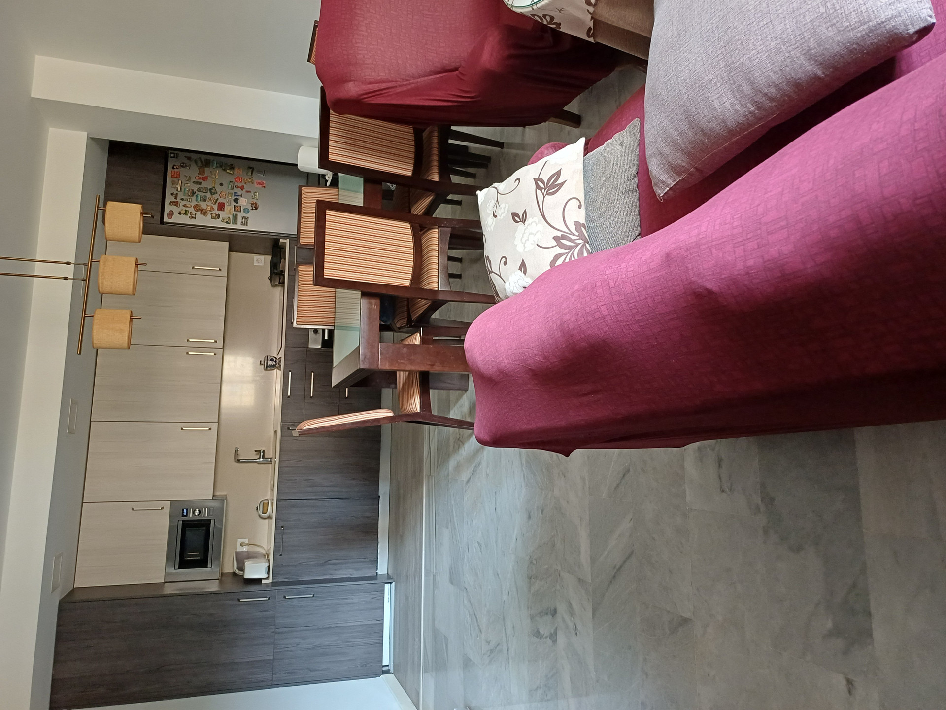 Living room open to kitchen