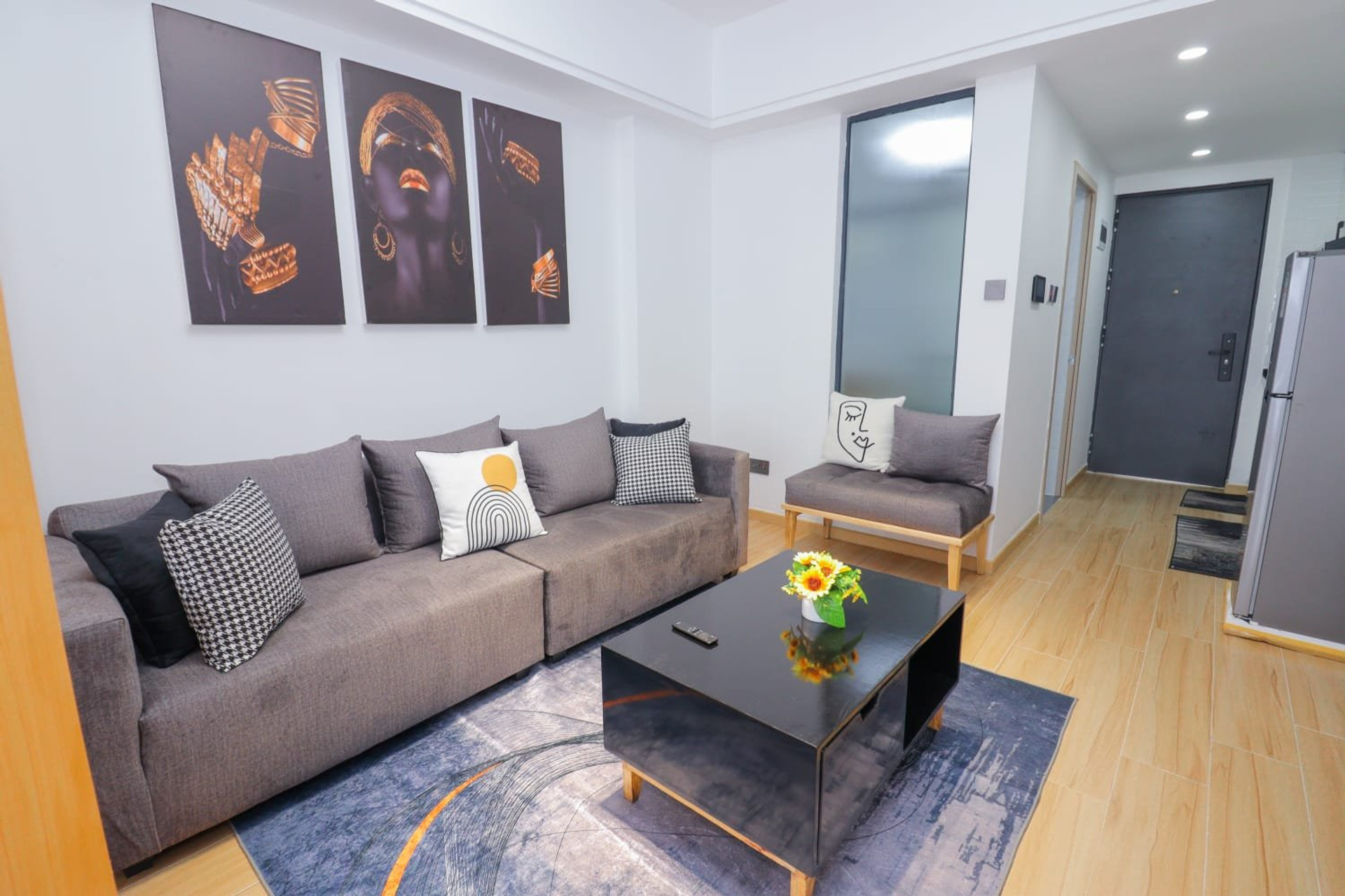 Cozy living room with sofa