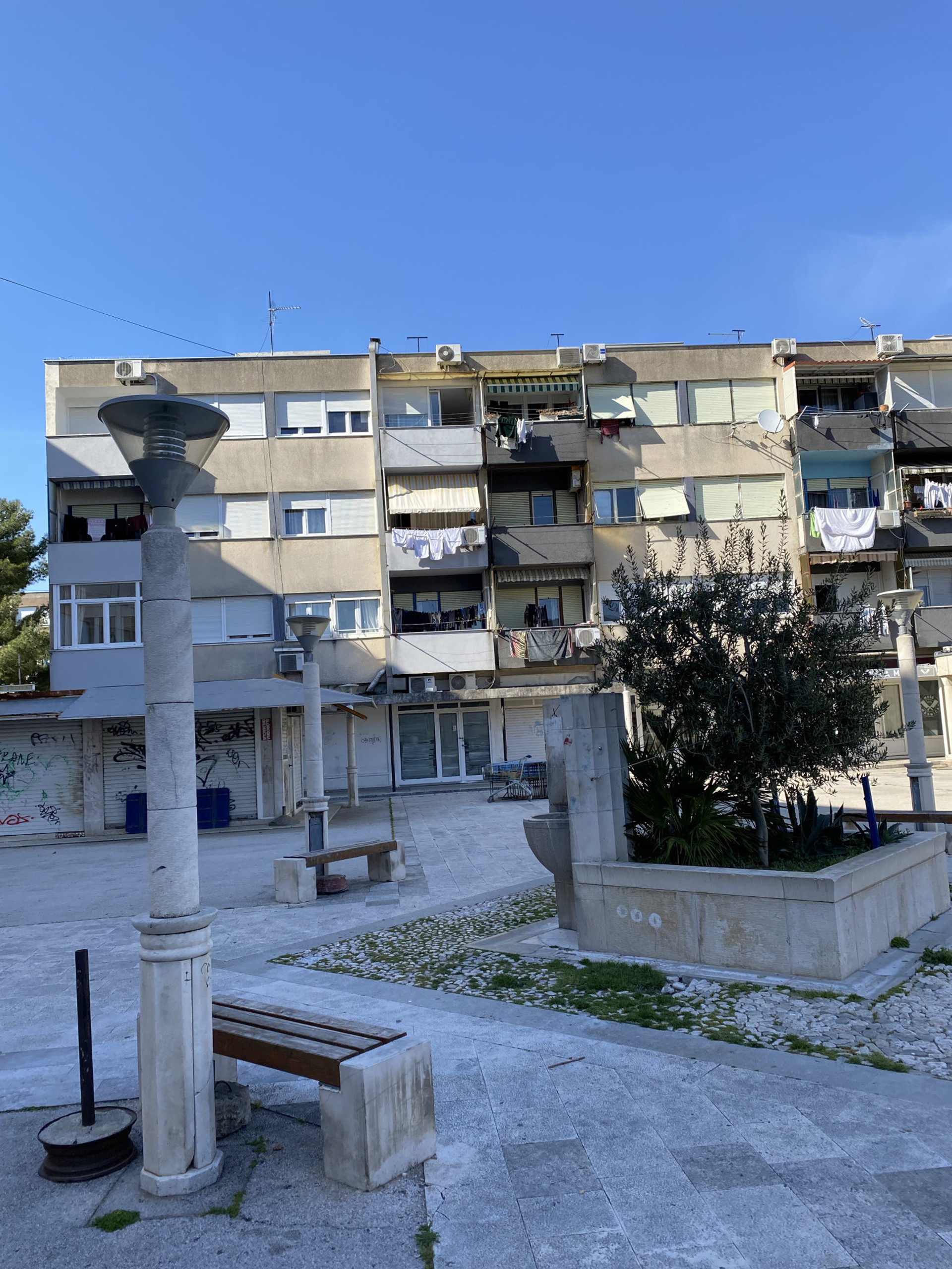 View of building/balcony from market square