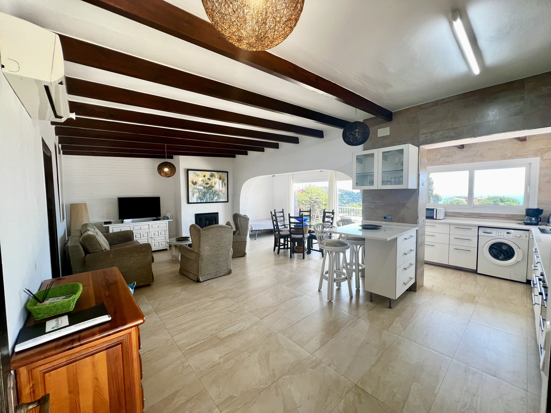 Open plan living dining kitchen