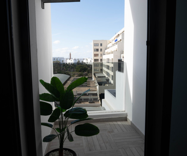 Balcony with city view