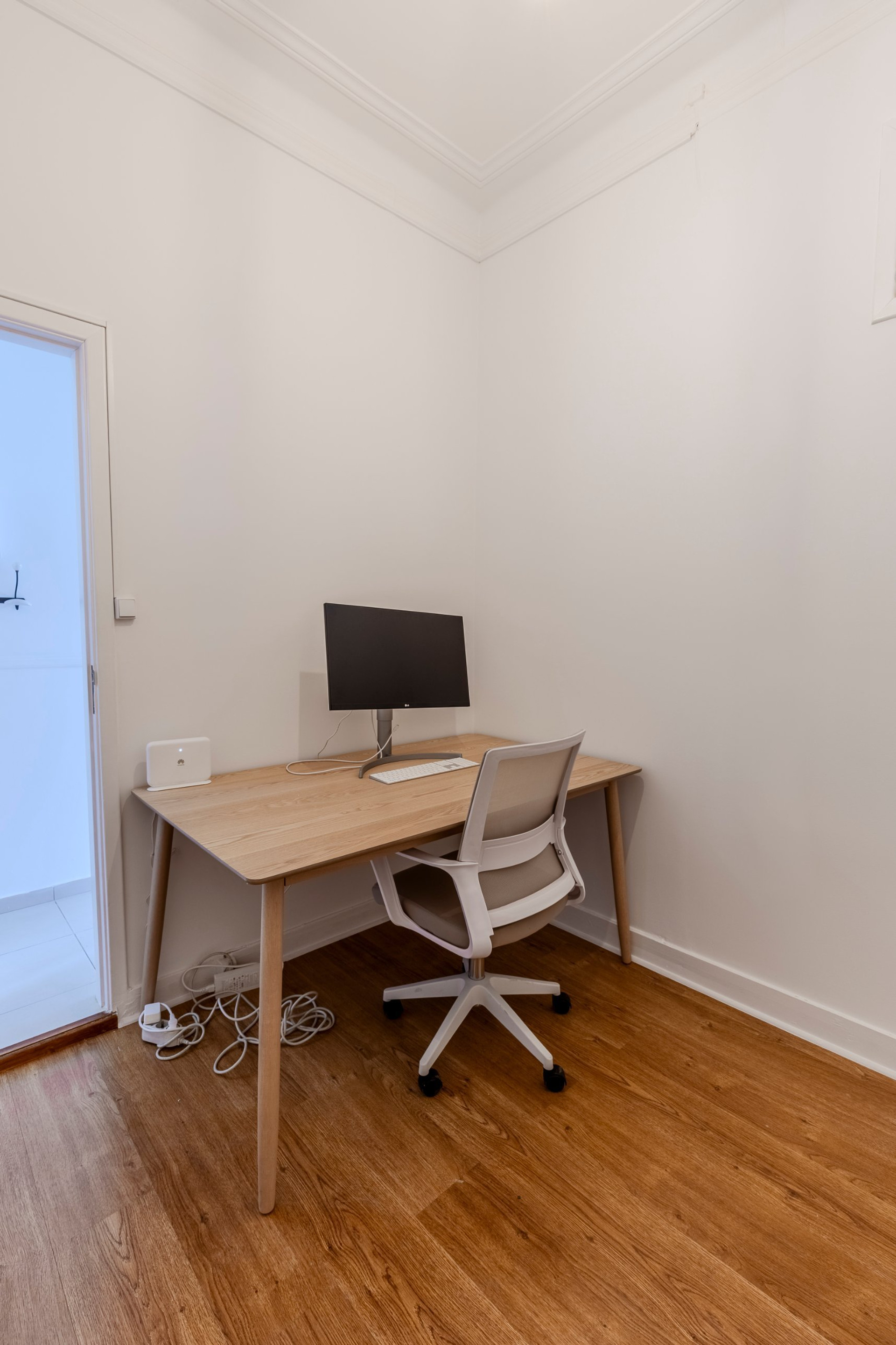 Home office desk with chair