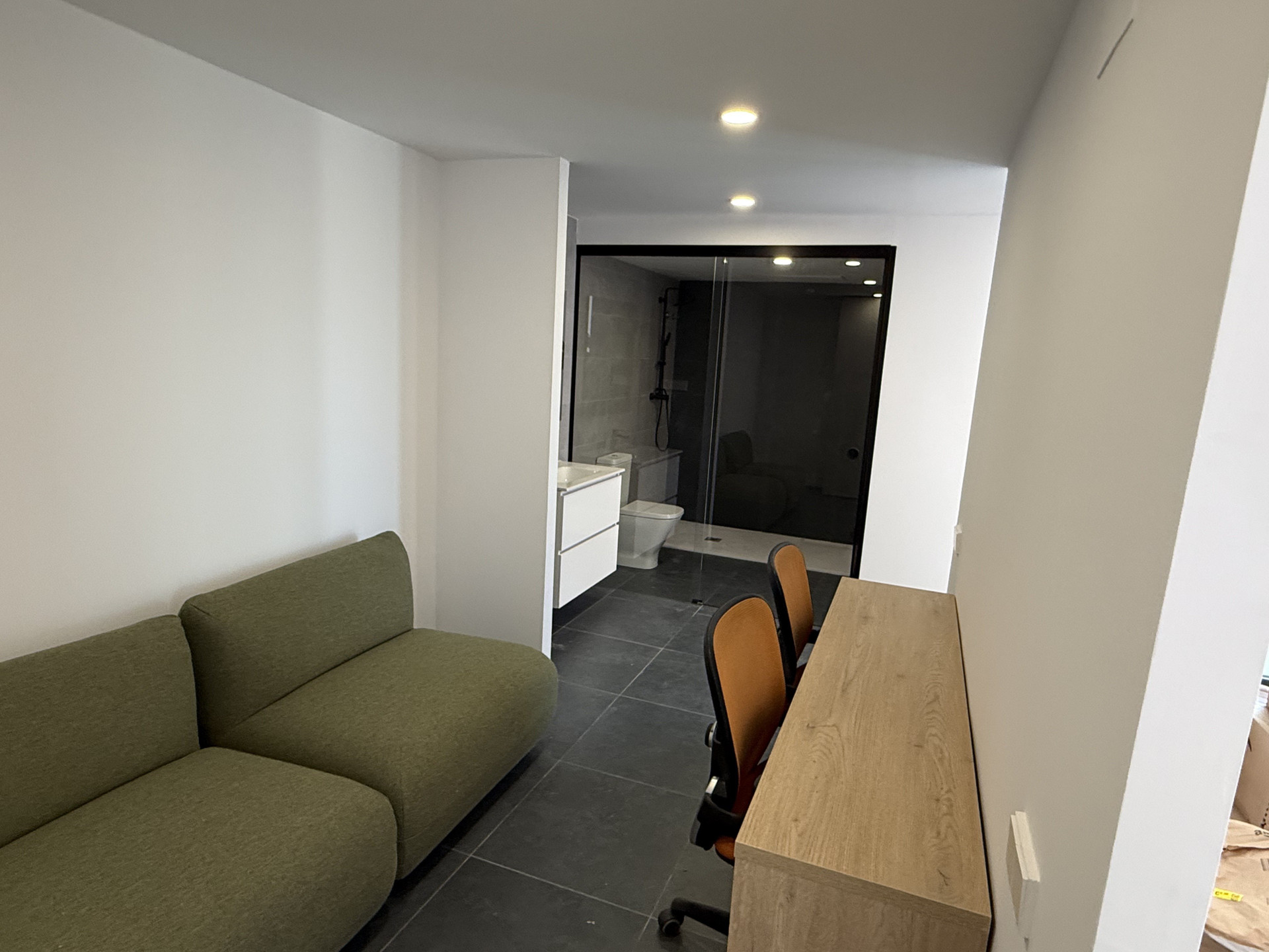 private work area and living