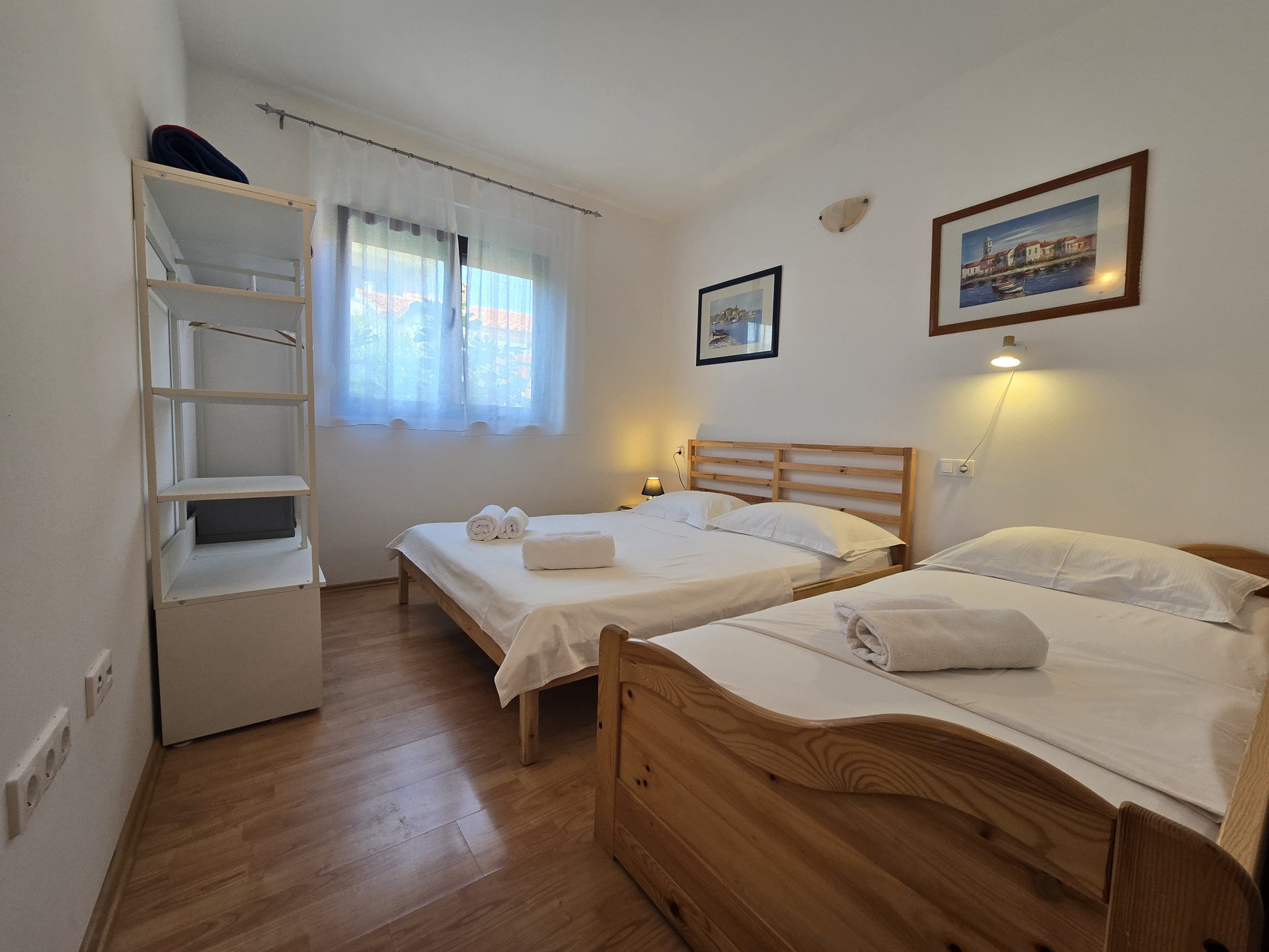 Twin bedroom with two beds