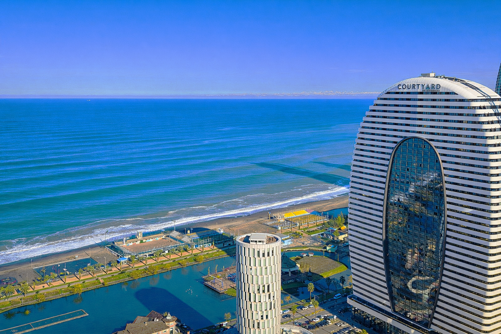 Panoramic sea view from 45th floor