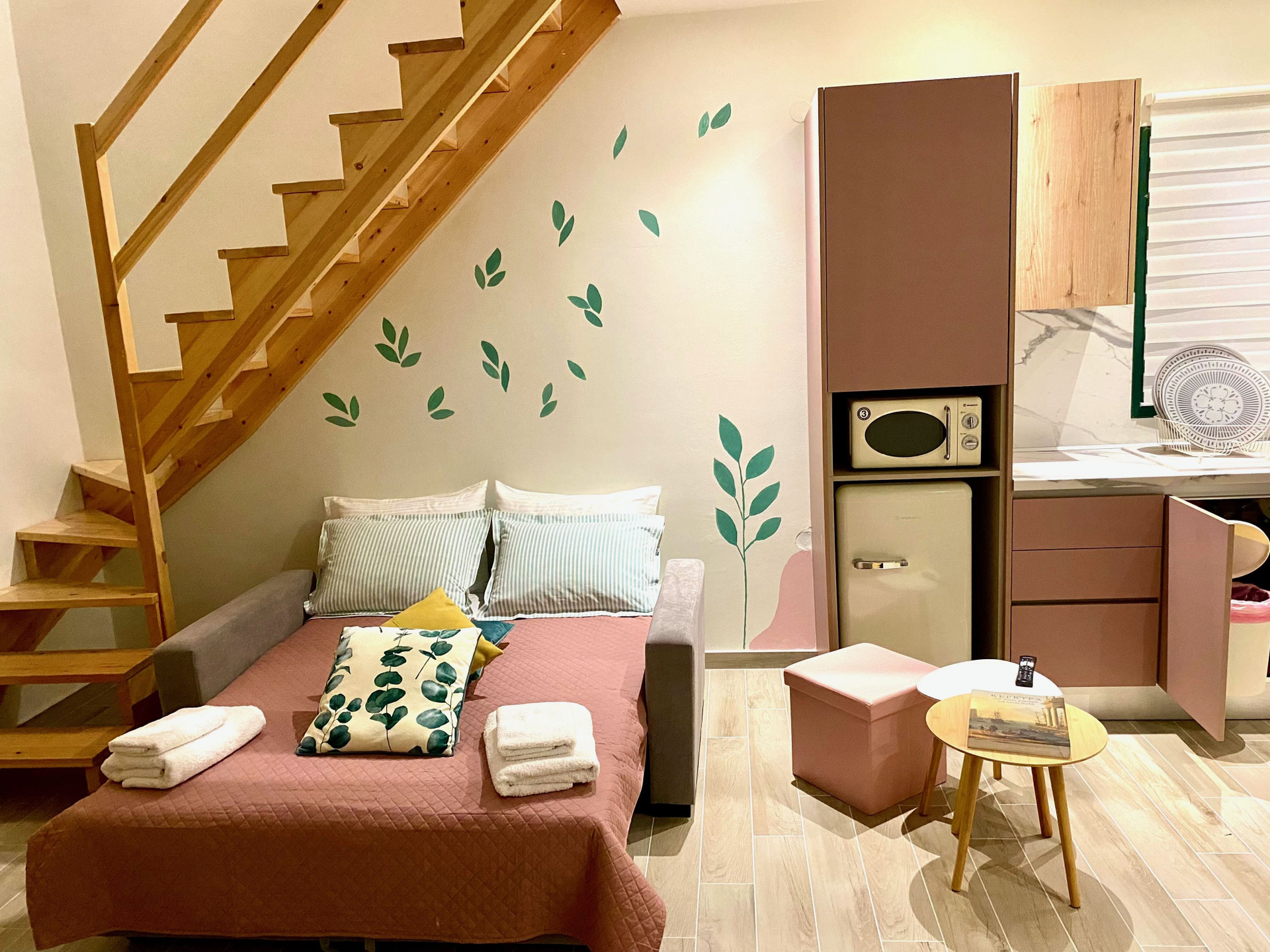 Cozy sofa bed nook downstairs