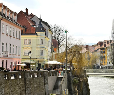 Tromostovje II In Heart Of Ljubljana