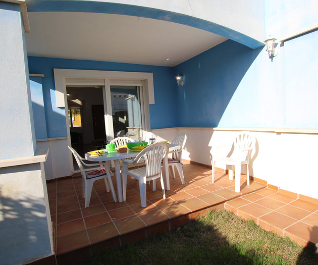 Covered terrace with outdoor table