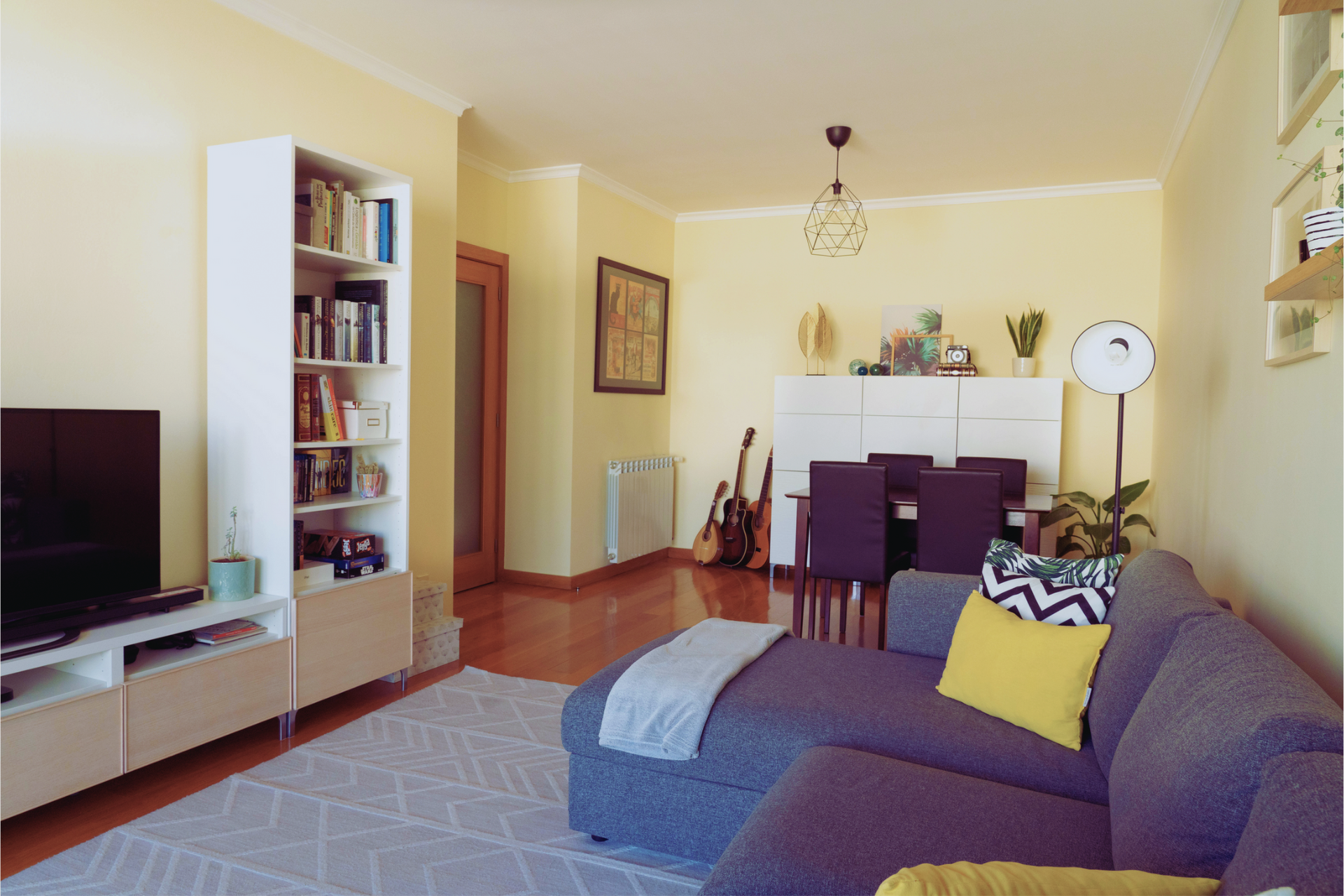 Living room with sofa and TV