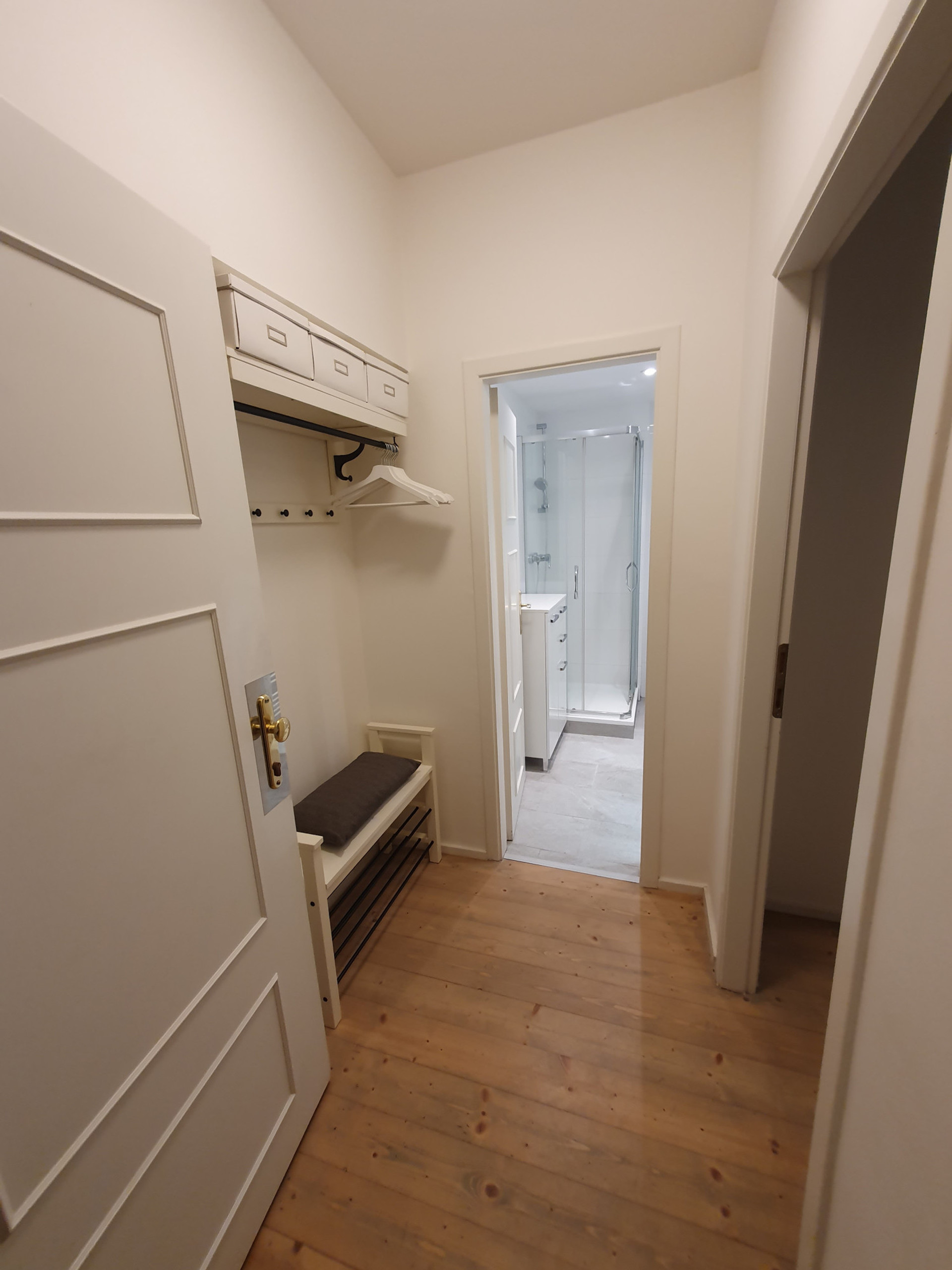 Hall and bathroom