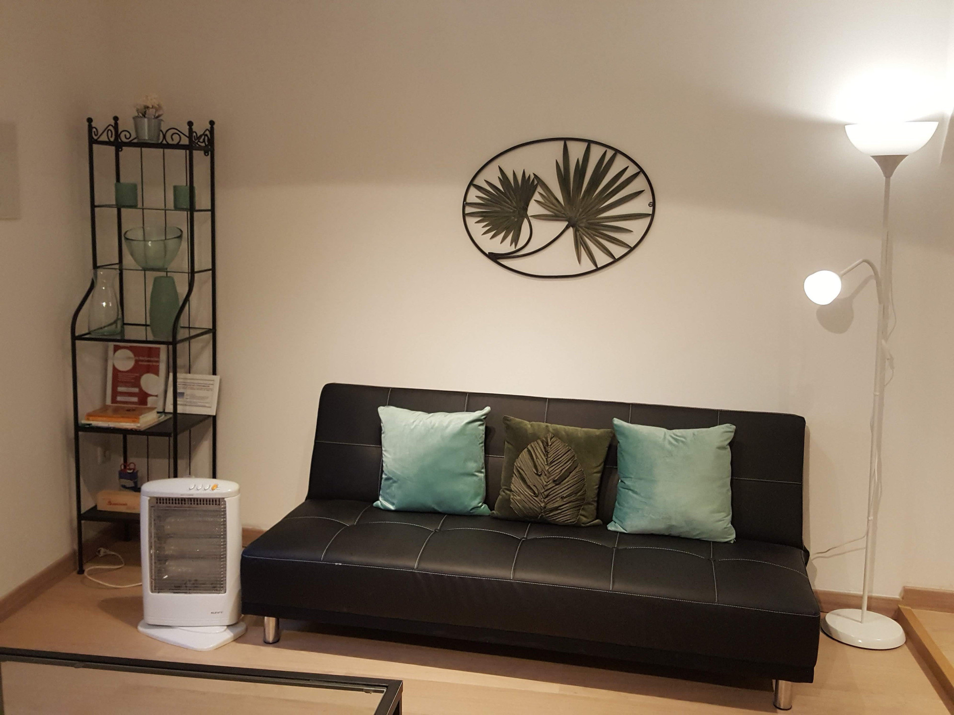 Living room sofa with pillows