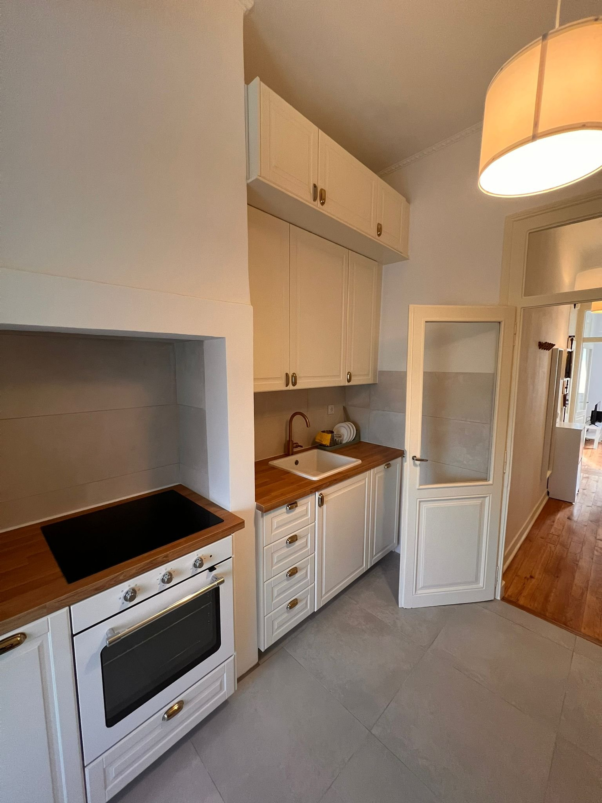 Classic white kitchen with oven