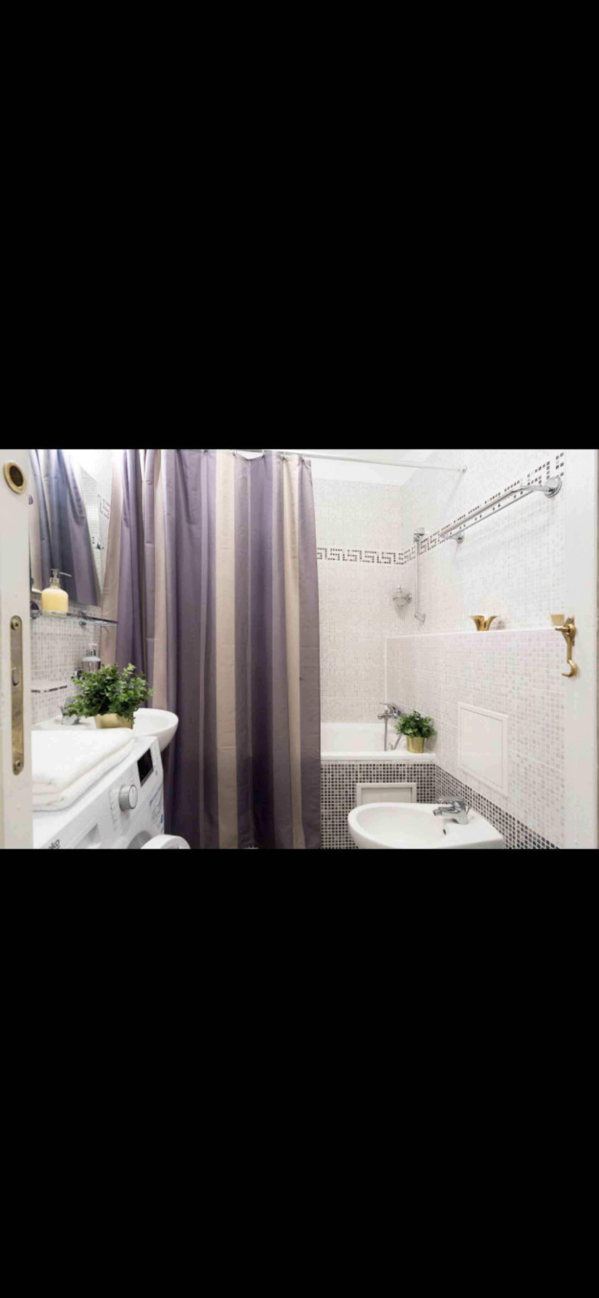 Bathroom with tub and shower
