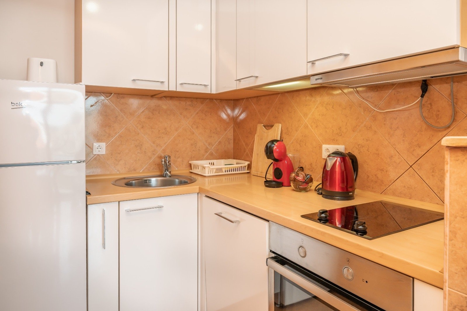 Kitchen counter with appliances