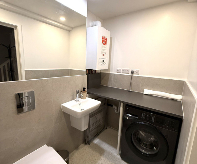 WC with washing machine