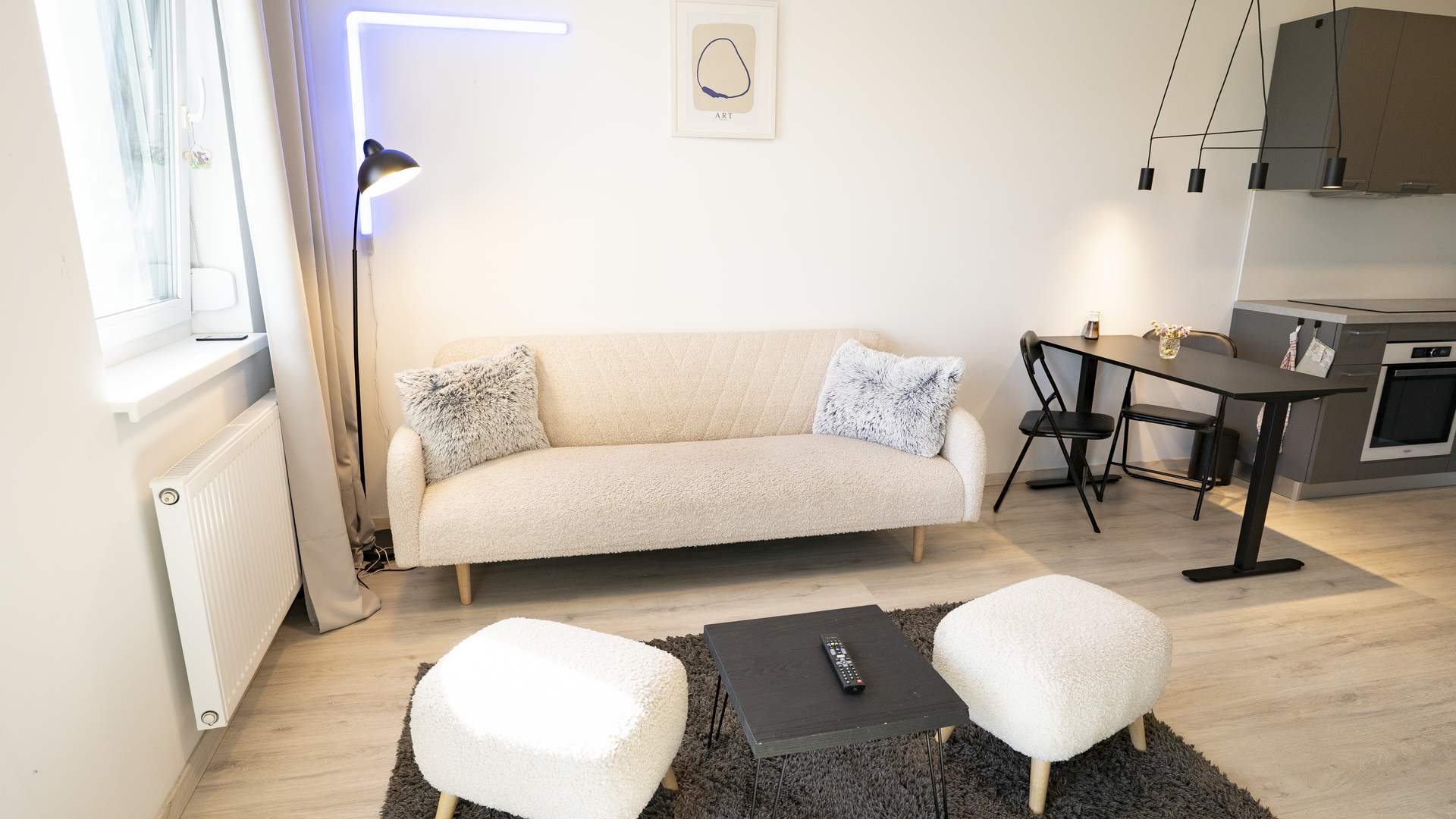 Living room with cozy sofa