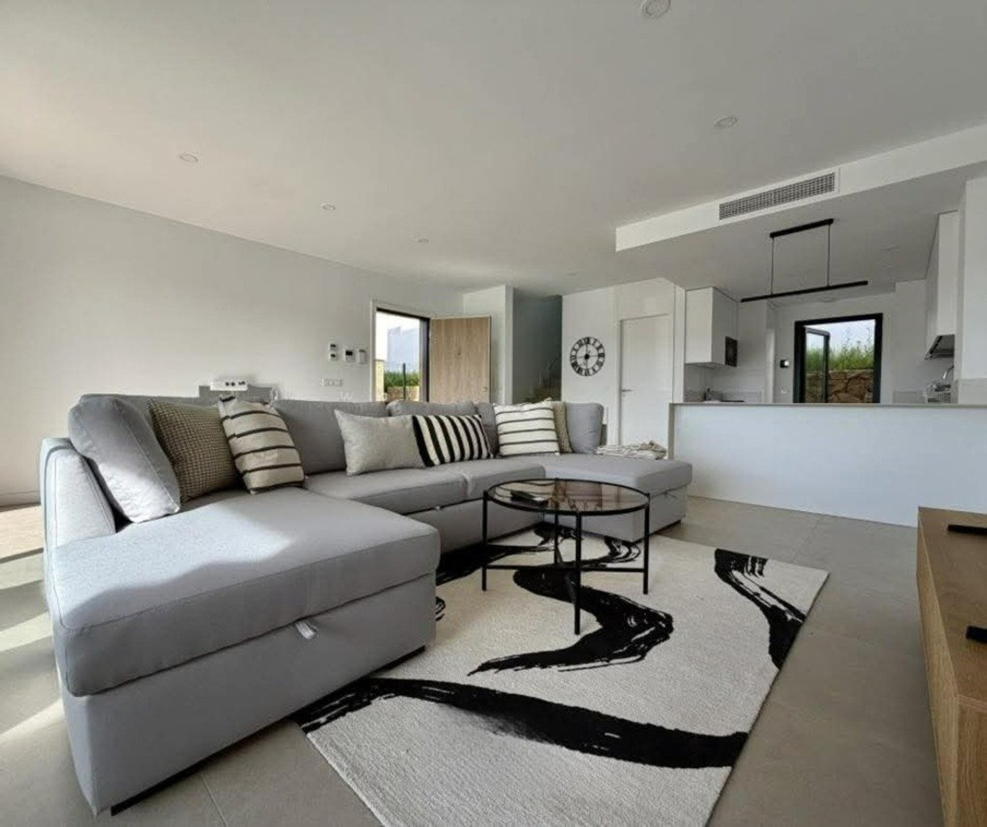 Furnished living room with sectional