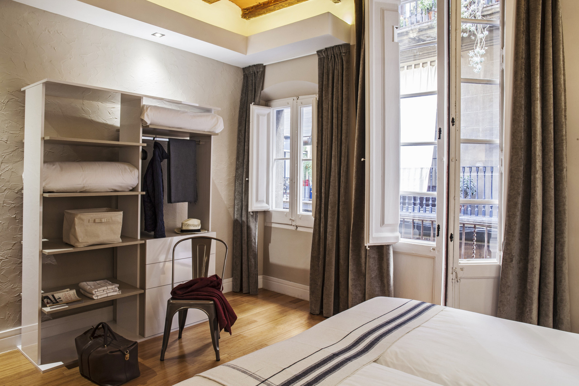 Bedroom with wardrobe and window