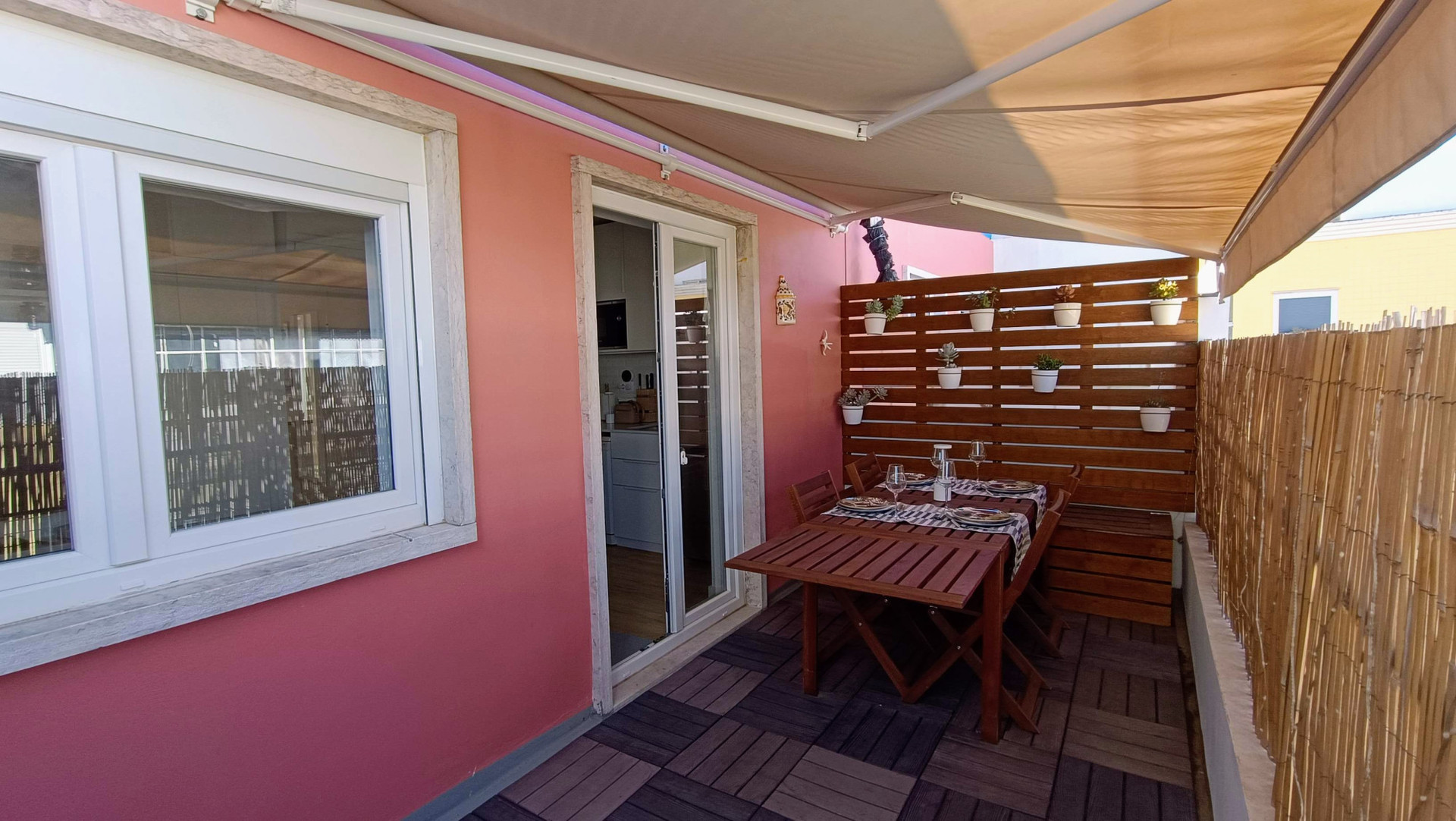 Balcony with barbecue