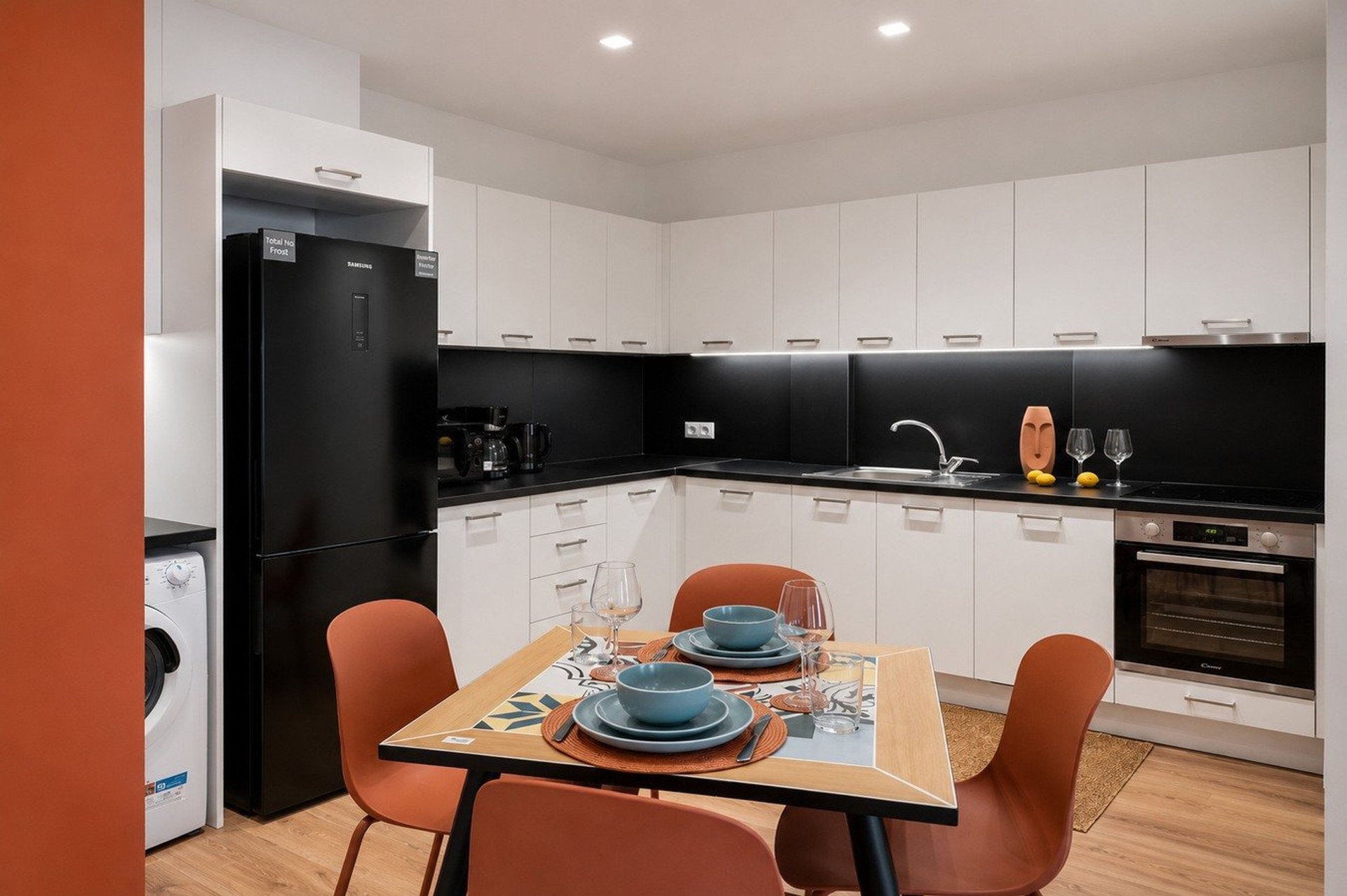 Kitchen with dining table