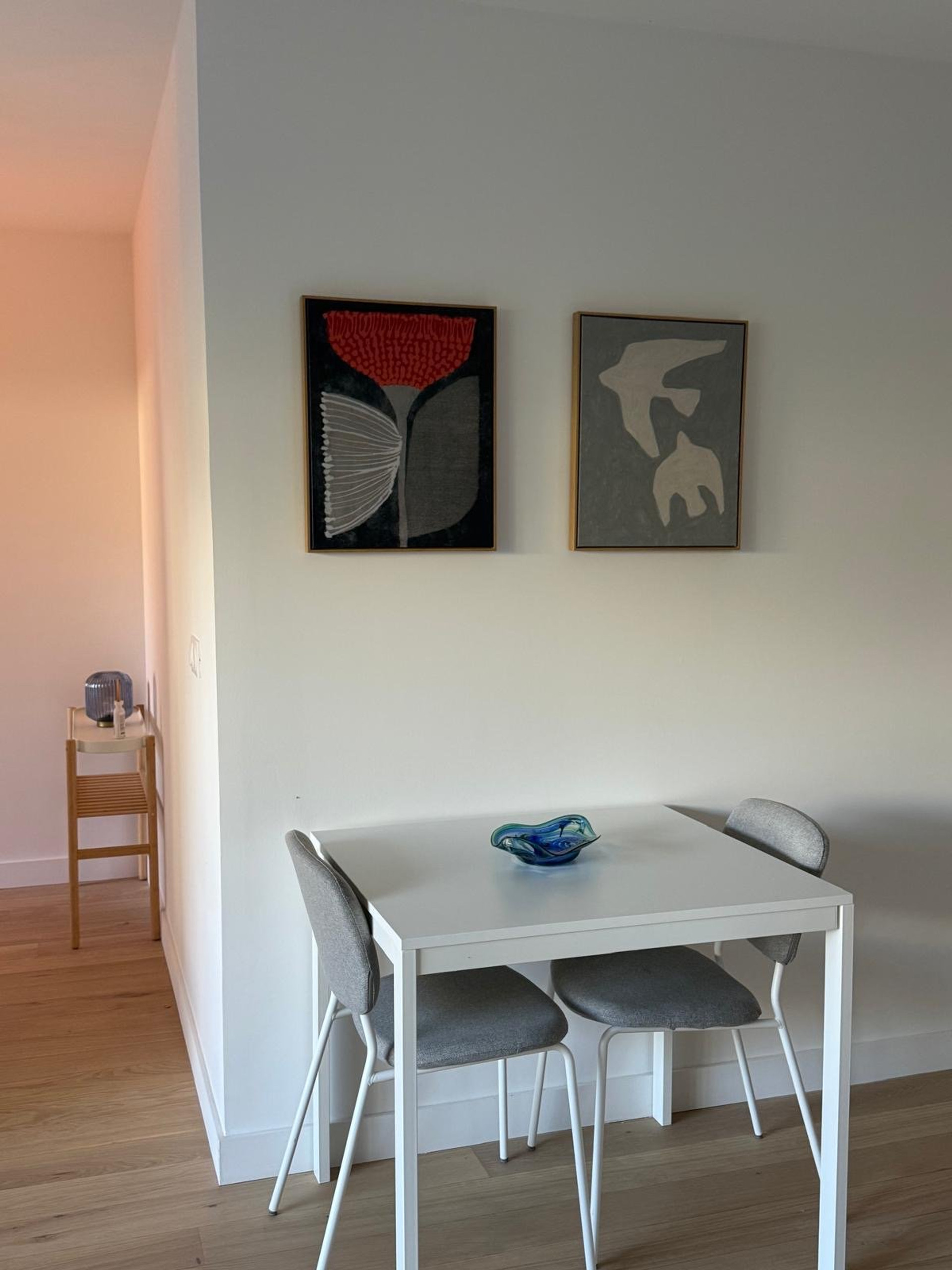 Dining table with two chairs